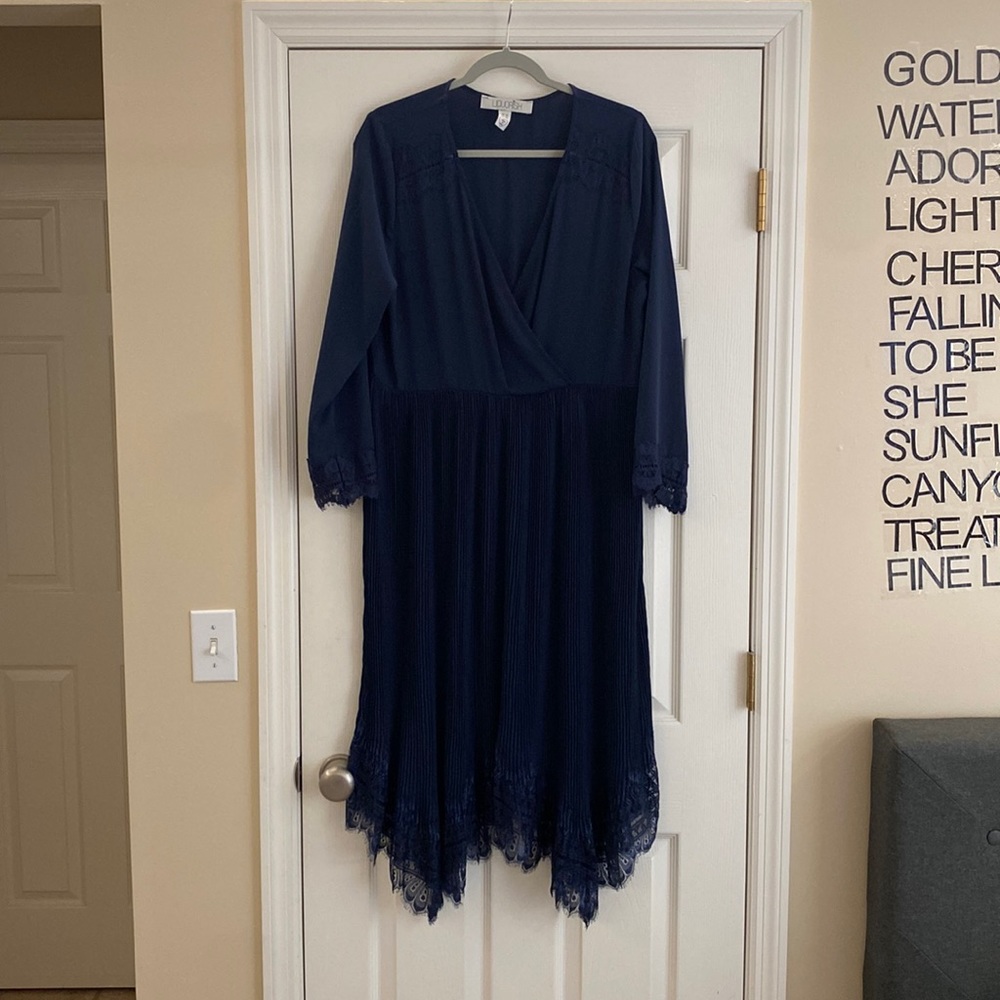 Navy Blue Liquorish Dress